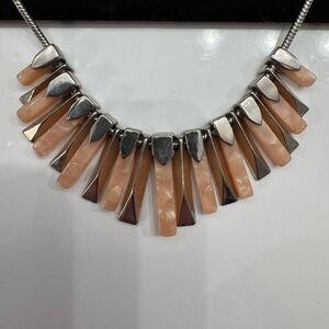 Christopher & Banks Silver and Peach Necklace
